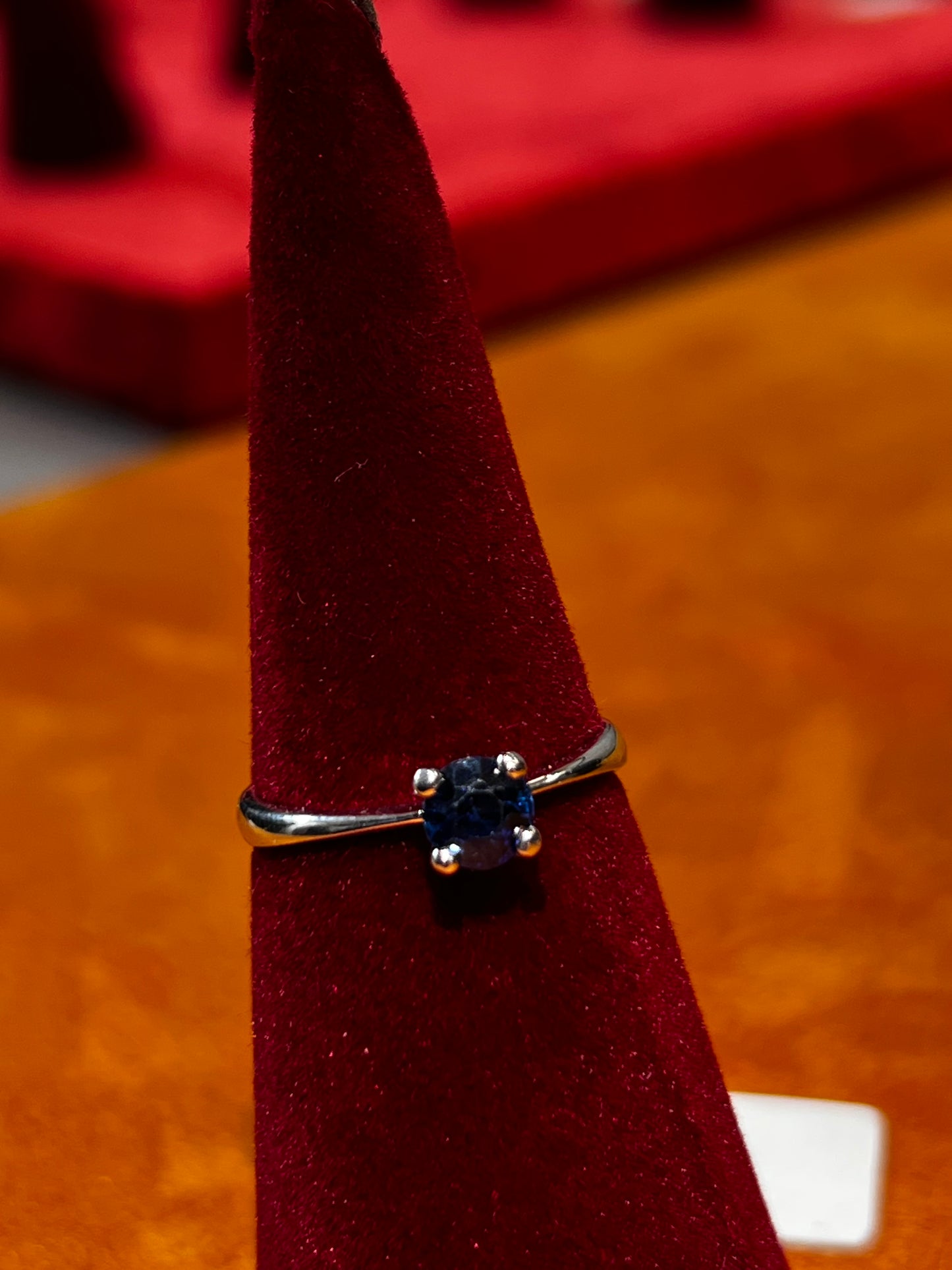 Midnight Solitaire Sapphire Ring