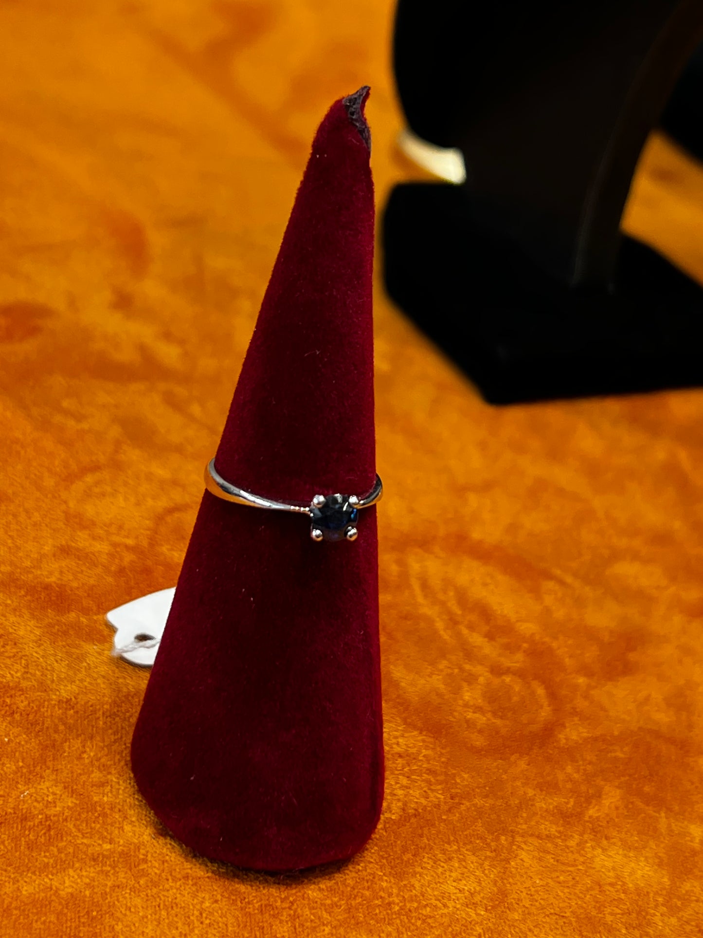 Midnight Solitaire Sapphire Ring