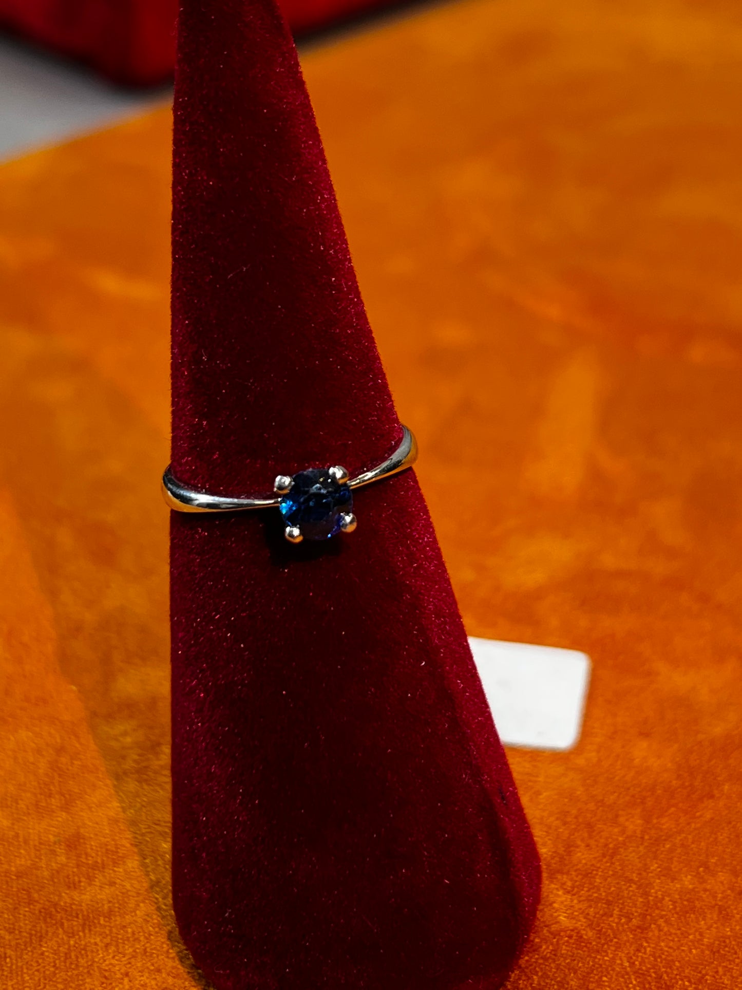 Midnight Solitaire Sapphire Ring