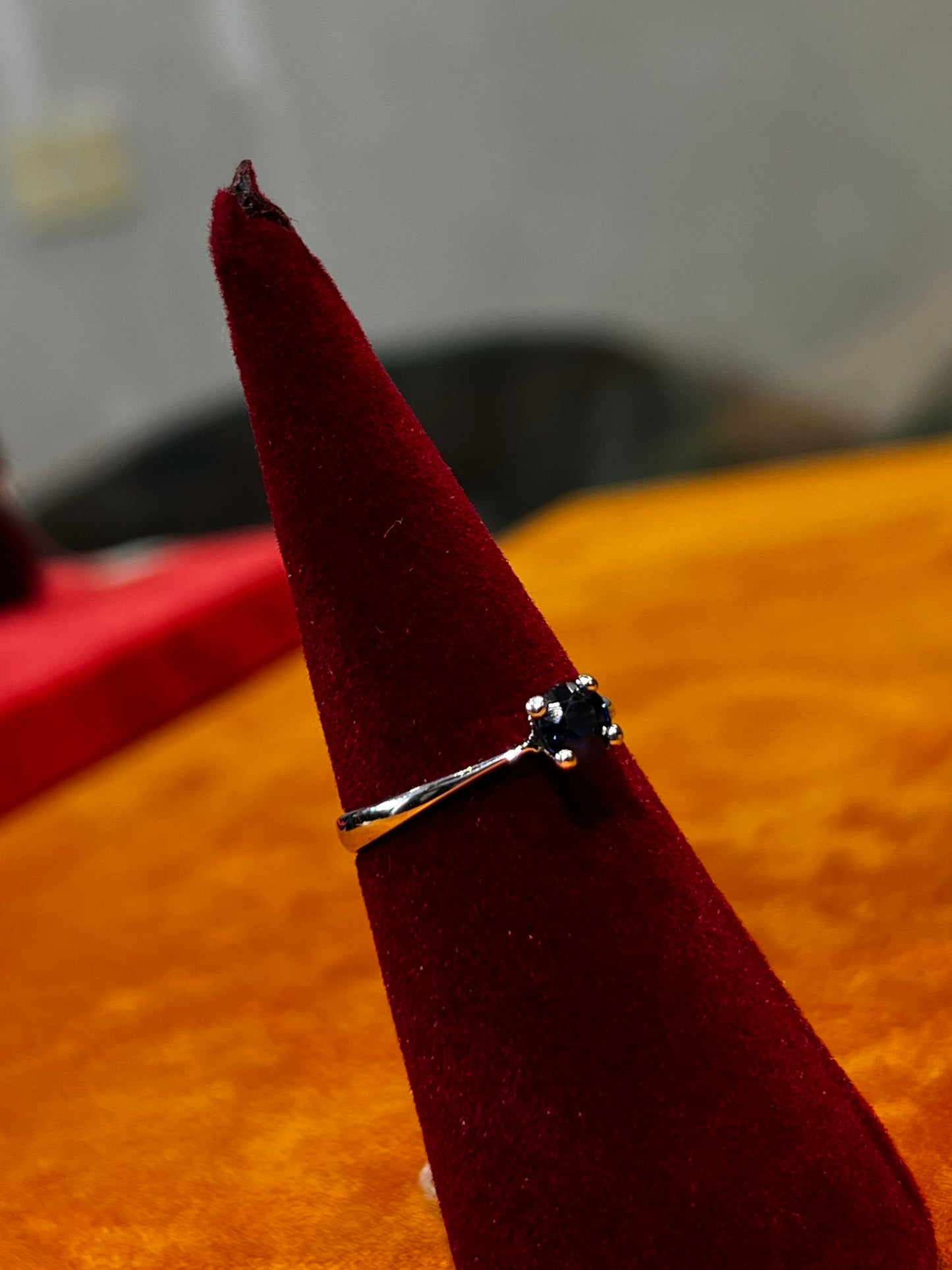 Midnight Solitaire Sapphire Ring